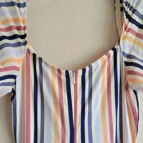 Leith Striped Keyhole Front Tie Midi Dress size xs - Picture 9 of 15